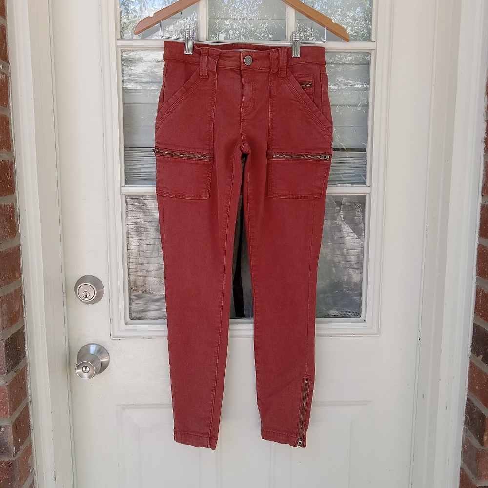 Joie burgandy skinny jeans size 25